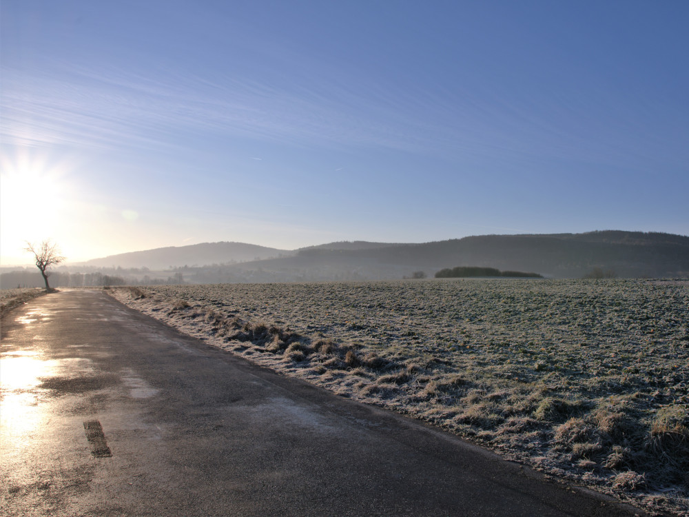 Winterlandschaft ohne Schnee