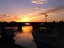 Vorschaubild: Flußbrücke bei Sonnenuntergang